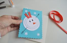 Как сделать красивую новогоднюю открытку своими руками